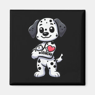 Dalmatiër Ik hou van oma Funny Dog Tattoo Magneet