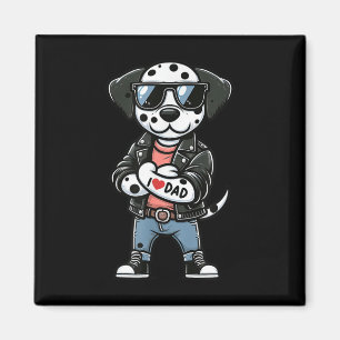 Dalmatiër Ik hou van papa Funny Dog Tattoo Magneet