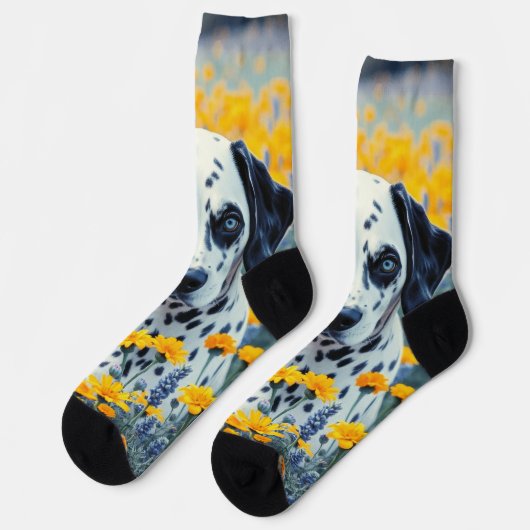 Dalmatiër in de bloemen sokken (Links)