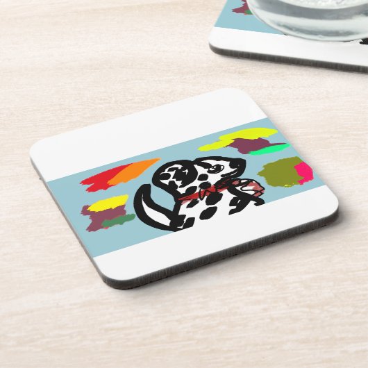 Dalmatiër in de herfst bier onderzetter (Linkerzijde)