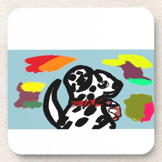 Dalmatiër in de herfst bier onderzetter (Voorkant)