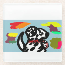 Dalmatiër in de herfst glazen onderzetter