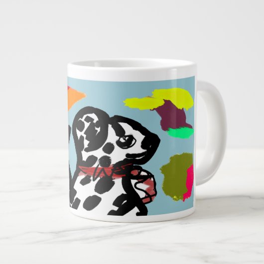 Dalmatiër in de herfst grote koffiekop (Voorkant rechts)