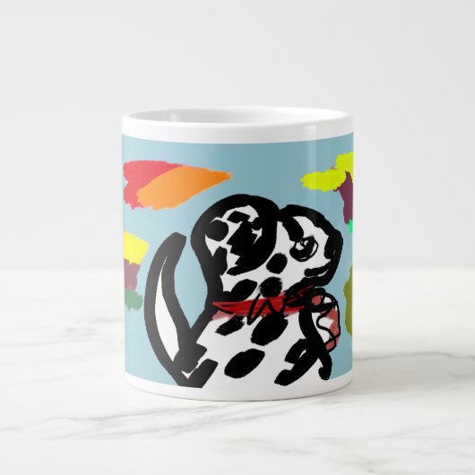 Dalmatiër in de herfst grote koffiekop (Voorkant)