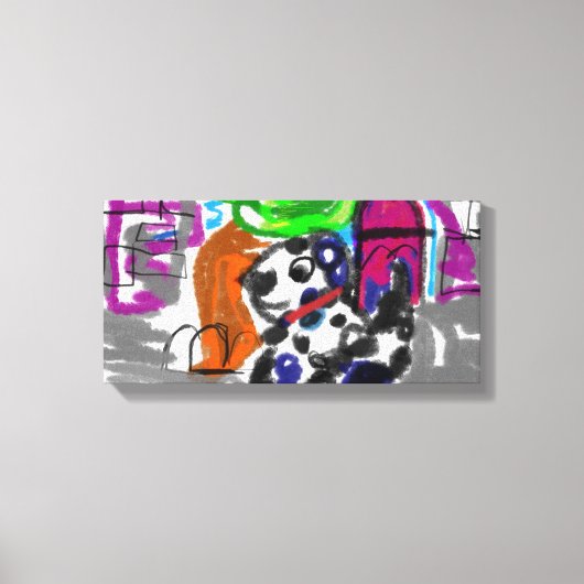 Dalmatiër in de stad canvas afdruk (Voorkant)