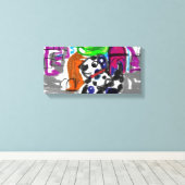 Dalmatiër in de stad canvas afdruk (Insitu (Houten vloer))