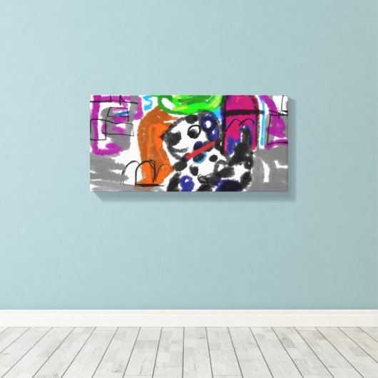 Dalmatiër in de stad canvas afdruk (Insitu (Houten vloer))