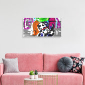 Dalmatiër in de stad canvas afdruk (Insitu (Woonkamer))
