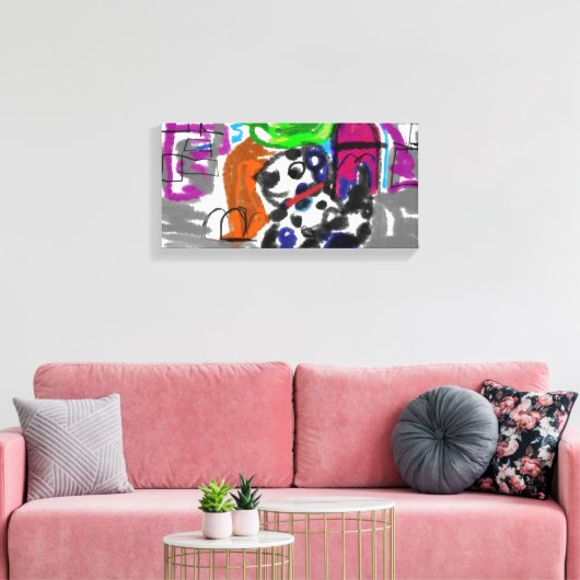 Dalmatiër in de stad canvas afdruk (Insitu (Woonkamer))