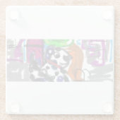 Dalmatiër in de stad glazen onderzetter (Achterkant)