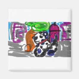 Dalmatiër in de stad magneet