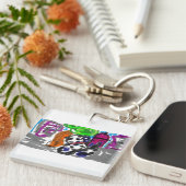 Dalmatiër in de stad sleutelhanger (Voorkant Rechts)