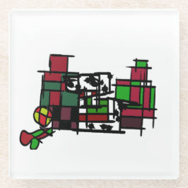 Dalmatiër in de winter glazen onderzetter