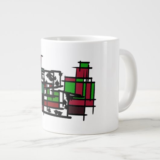 Dalmatiër in de winter grote koffiekop (Voorkant rechts)