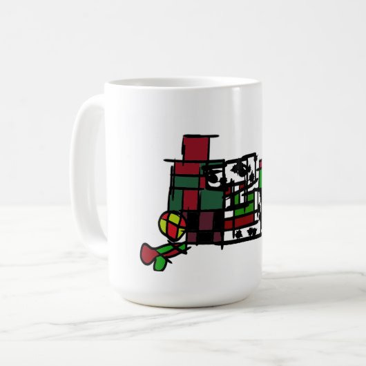 Dalmatiër in de winter koffiemok (Voorkant links)