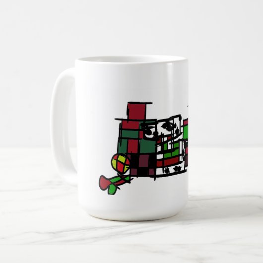 Dalmatiër in de winter koffiemok (Voorkant links)