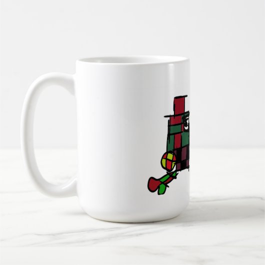 Dalmatiër in de winter koffiemok (Links)