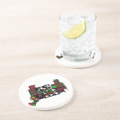 Dalmatiër in de winter zandsteen onderzetter (Zijkant)