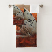 Dalmatiër in herfstbladeren Herfst inspireren Bad Handdoek (Insitu)