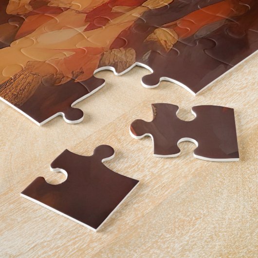 Dalmatiër in herfstbladeren Herfst inspireren Legpuzzel (Zijkant)