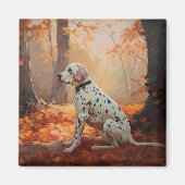 Dalmatiër in herfstbladeren Herfst inspireren Magneet (Voorkant)