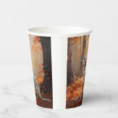 Dalmatiër in herfstbladeren Herfst inspireren Papieren Bekers (Rechts)