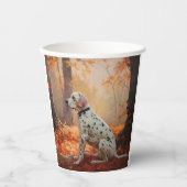 Dalmatiër in herfstbladeren Herfst inspireren Papieren Bekers (Voorkant)