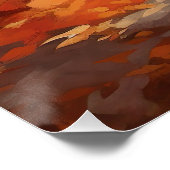 Dalmatiër in herfstbladeren Herfst inspireren Perfect Poster (Hoek)