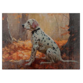 Dalmatiër in herfstbladeren Herfst inspireren Snijplank (Voorkant)
