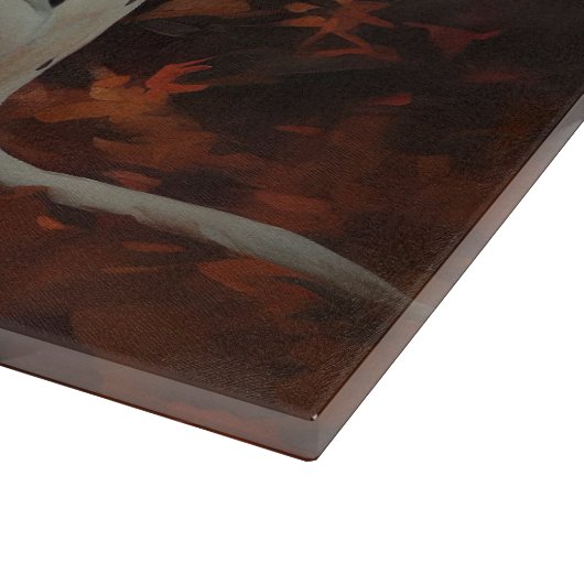 Dalmatiër in herfstbladeren Herfst inspireren Snijplank (Hoek)