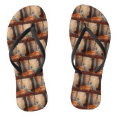 Dalmatiër in herfstbladeren Herfst inspireren Teenslippers (Voetbed)