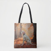Dalmatiër in herfstbladeren Herfst inspireren Tote Bag (Voorkant)