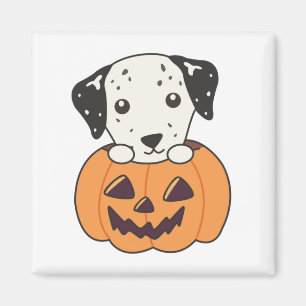 Dalmatiër in pompoen zoete honden gelukkig Hallowe Magneet