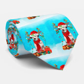 Dalmatiër in sneeuw met kerstcadeaus stropdas (Opgerold)