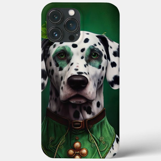 Dalmatiër in St. Patrick's Day jurk Case-Mate iPhone Case (Achterkant)