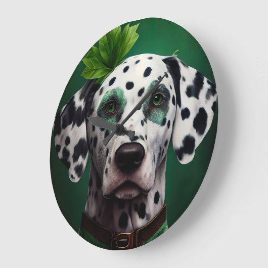 Dalmatiër in St. Patrick's Day jurk Grote Klok (Hoek)
