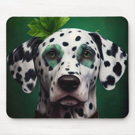 Dalmatiër in St. Patrick's Day jurk Muismat (Voorkant)