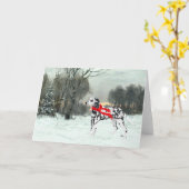 Dalmatiër in wintersneeuw kaart (Gele Bloem)