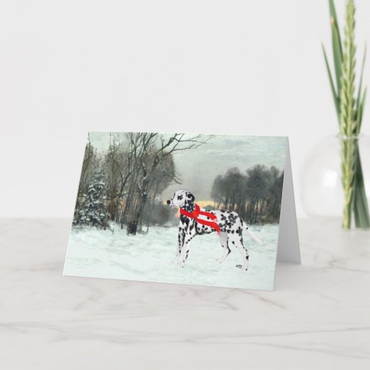 Dalmatiër in wintersneeuw kaart (Voorkant)