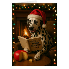 Dalmatiër 'Kaasbelasting' kerstkaart