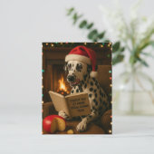 Dalmatiër 'Kaasbelasting' Kerstkaart Briefkaart (Staand voorkant)