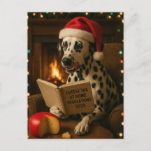 Dalmatiër 'Kaasbelasting' Kerstkaart
