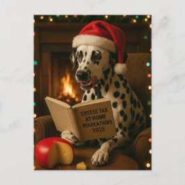 Dalmatiër 'Kaasbelasting' Kerstkaart Briefkaart