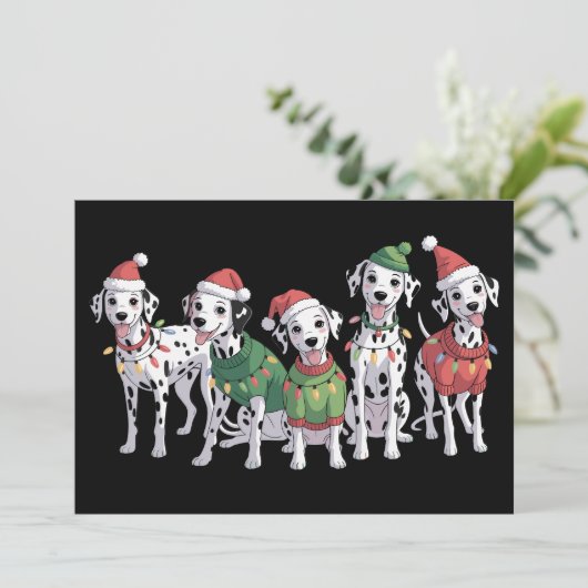 Dalmatiër Kerstliefhebber Xmas Hondenmoeder Feestdagenkaart (Staand voorkant)