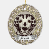 Dalmatiër Loving Memory-sieraad Keramisch Ornament (Links)