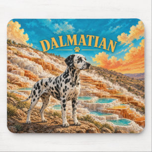 Dalmatiër, Mammoth Terraces Vintage Waterverf Muismat