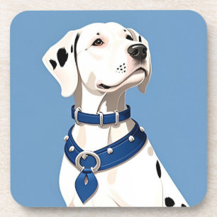Dalmatiër Met Blauwe Halsband Bier Onderzetter
