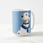 Dalmatiër Met Blauwe Halsband Koffiemok (Voorkant rechts)