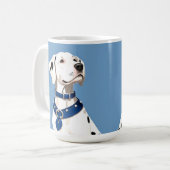 Dalmatiër Met Blauwe Halsband Koffiemok (Voorkant links)