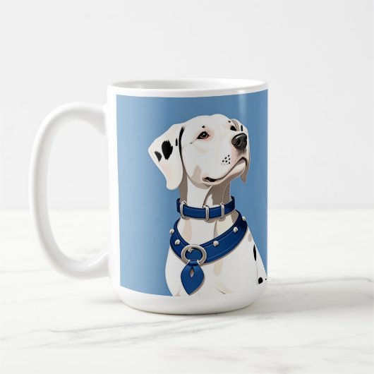 Dalmatiër Met Blauwe Halsband Koffiemok (Links)